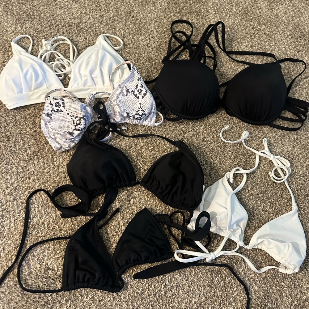 Variety of swim suit tops